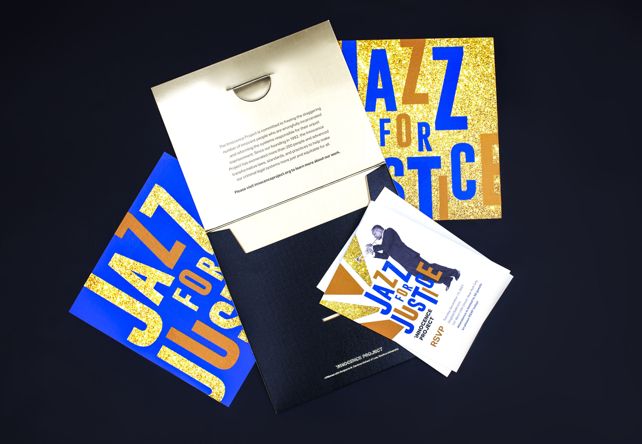 Jazz for Justice paper invitation