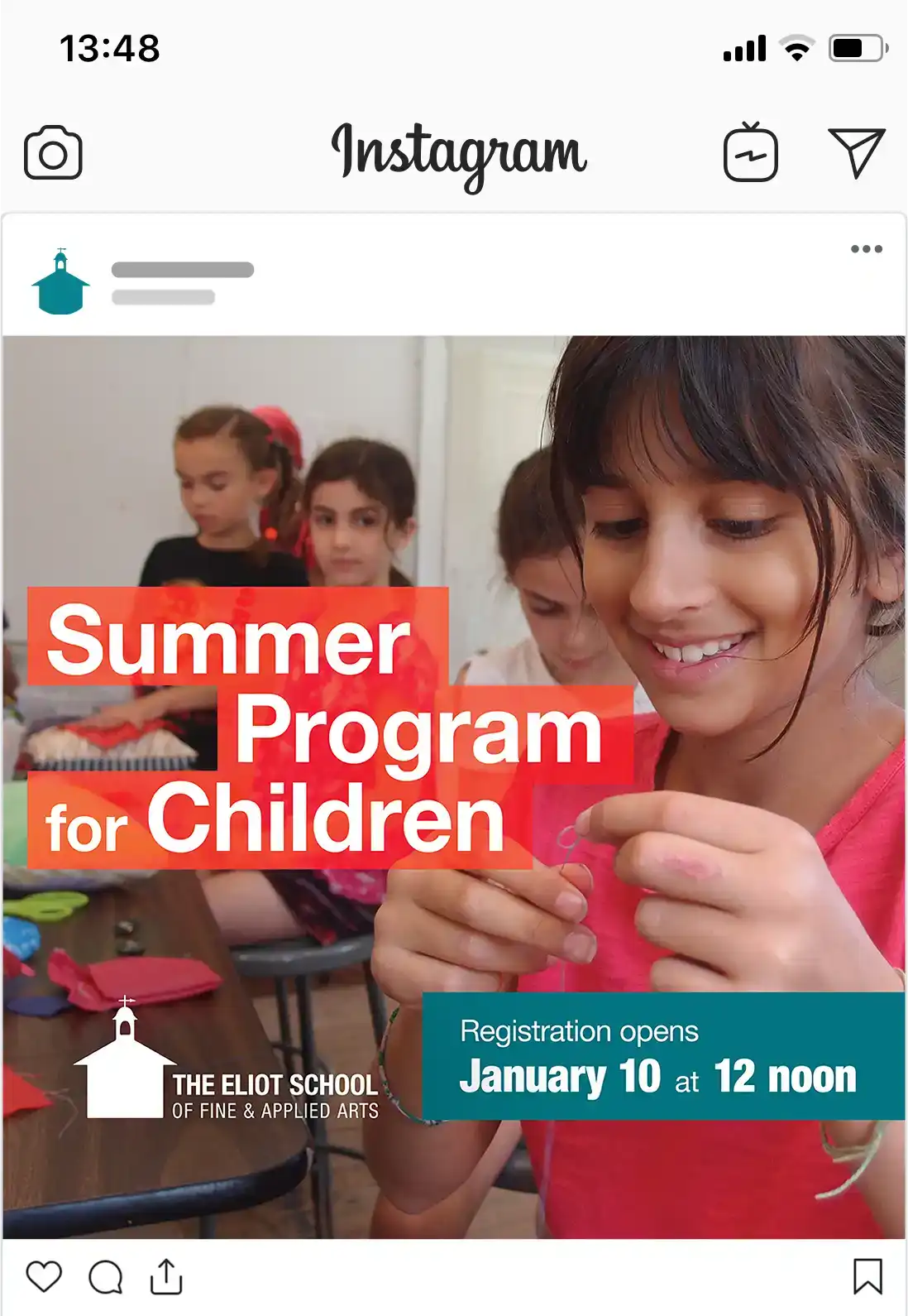 Summer Program Instagram Post